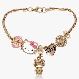 Hello Kitty pandora look bracelet in gold tone New!